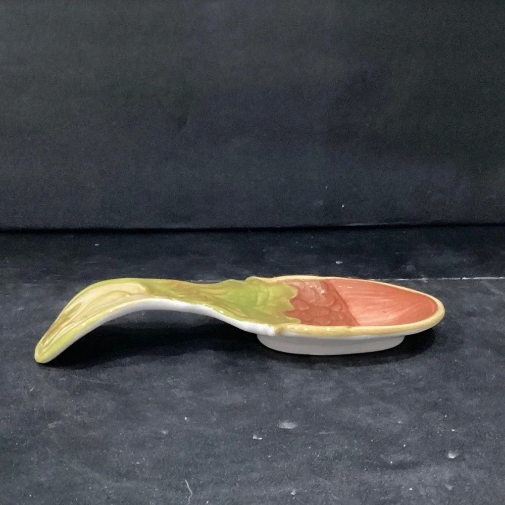 Cracker Barrel Harvest Spoon Rest, Autumn Ceramic Holder, Seasonal Tableware
